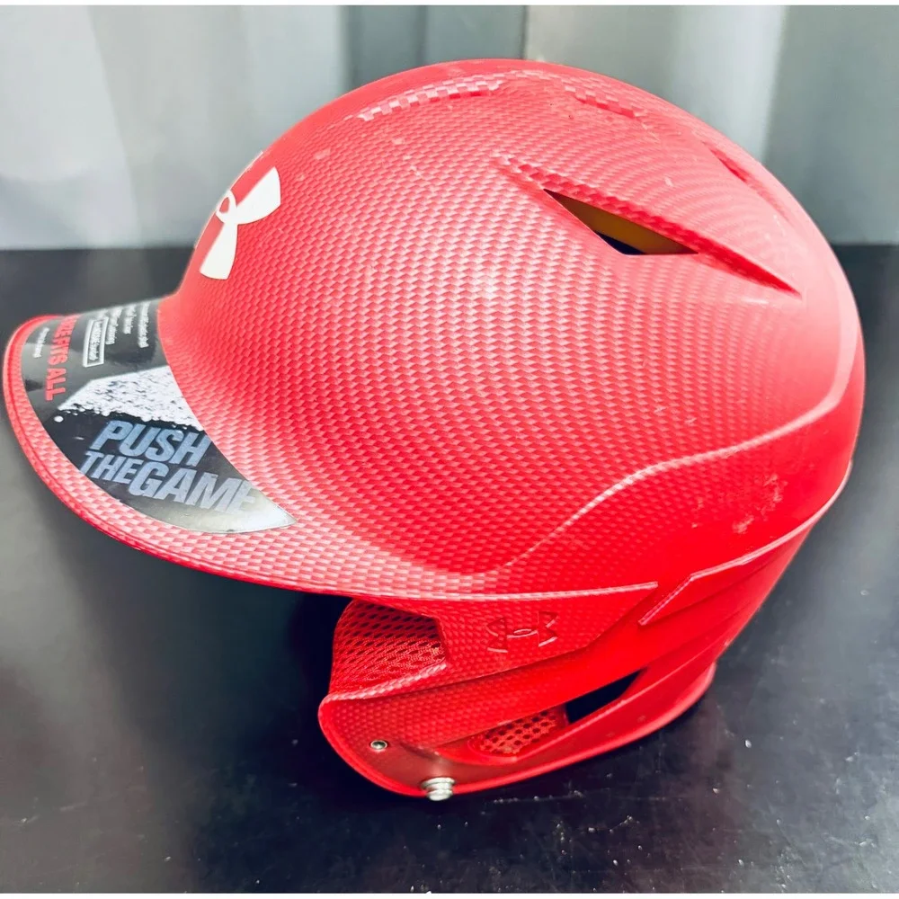 Under Armour Red Converge Show MTE SR Helmet UA BH2 100 Youth Baseball 6.5 - 7.5